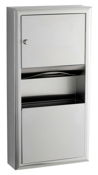 Bobrick B-3699 ClassicSeries® Surface-Mounted Paper Towel Dispenser/Waste Receptacle