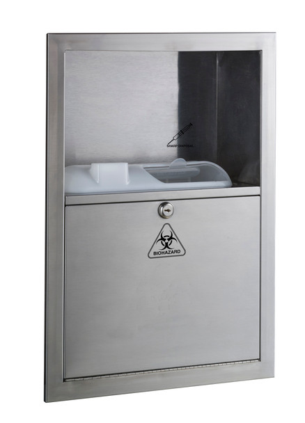 Bobrick B-35016 Recessed Sharp Disposal