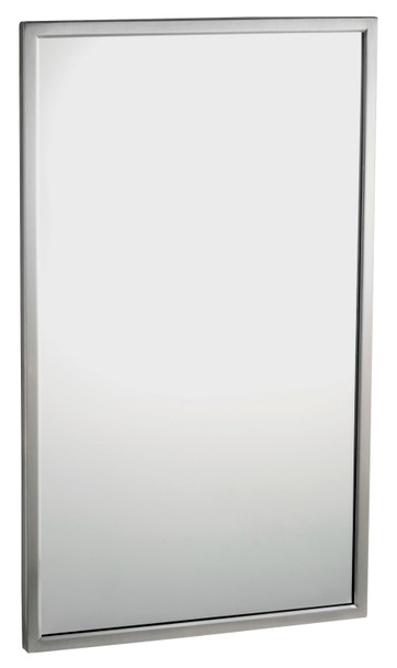 Bobrick B-2908 2436 Tempered Glass Welded-Frame Mirror