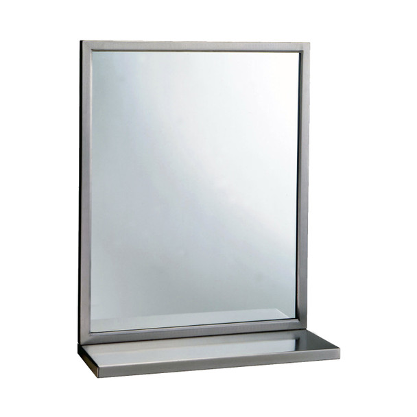 Bobrick B-292 1836 Welded-Frame Mirror/Shelf Combination