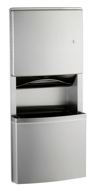 Combination towel-waste unit