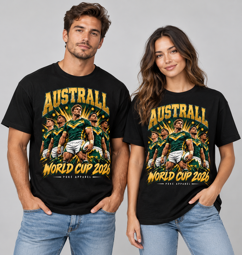 PUKE Australia Rugby World Cup 2026 T-Shirt – Black