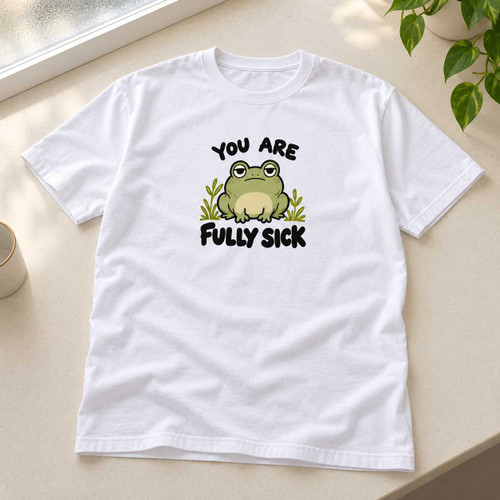 Fully Sick - Cute Frog Deadpan T-Shirt Chaos You Can Wear