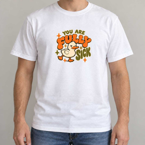 Fully Sick - Cute Duck Retro Mascot T-Shirt Chaos You Can Wear