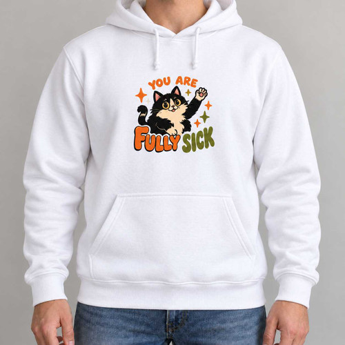 Fully Sick - Cute Cat Retro Mascot Hoodie Chaos You Can Wear