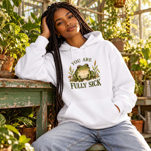 Fully Sick - Cute Frog Vintage Hoodie Chaos You Can Wear