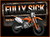 Fully Sick Dirt Bike Kids T-Shirt by PUKE Apparel with motocross-inspired bike artwork