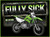 Fully Sick Dirt Bike Kids T-Shirt by PUKE Apparel with motocross-inspired bike artwork