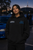 Black Canberra Subaru Meetups hoodie with dual chest graphics