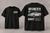 1997 Nissan Skyline GT-R V-spec BCNR33 JDM black T-shirt front and back digital mockup, reduced back print