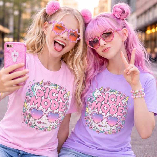 Sick Mode Unicorn T-Shirt by PUKE Apparel