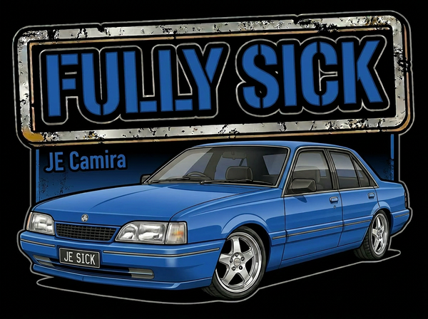 Holden Camira T-Shirt Fully Sick car culture graphic tee by PUKE Apparel