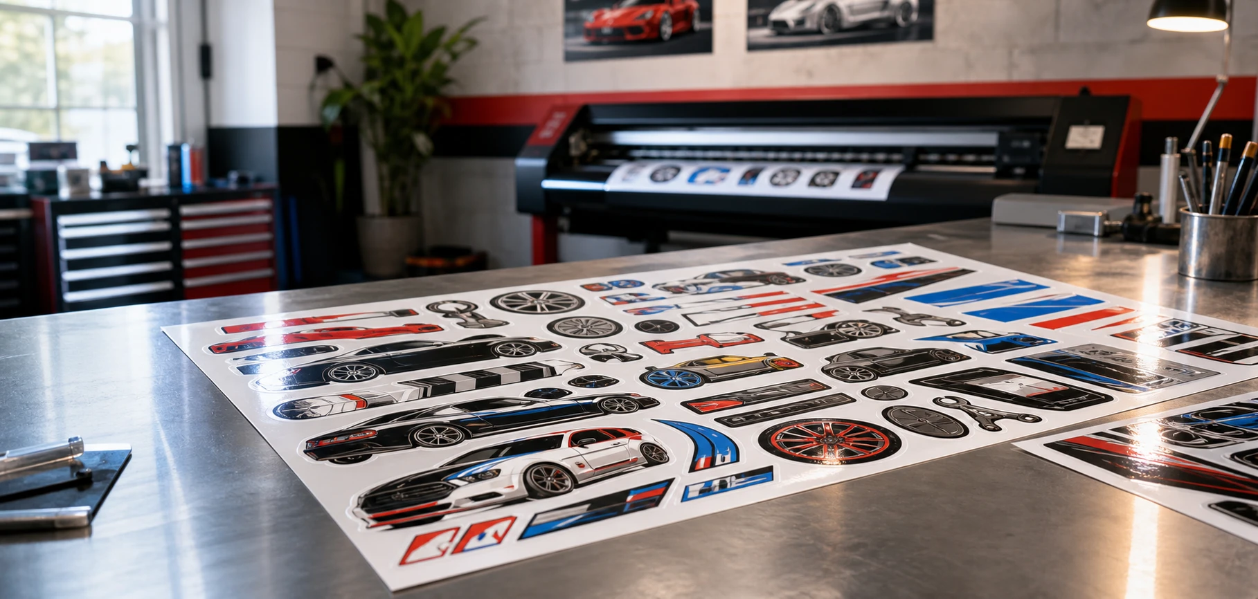 Custom sticker printing, vinyl labels and automotive decals