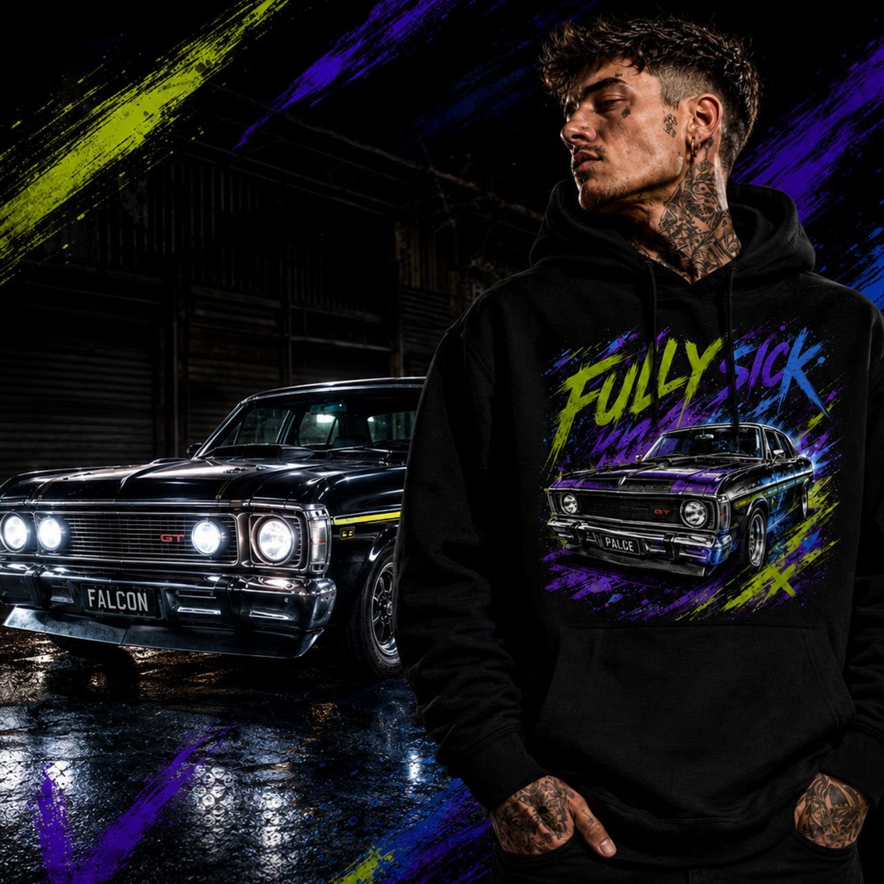 PUKE Apparel Fully Sick Ford Falcon hoodie