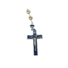Ivory Rosary  (Blue Accent)