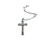 Genuine Mother of Pearl White Oval Bead Rosary