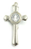 Silver Saint Benedict Crucifix 2"