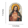 Arched Sacred Heart Plaque sizing