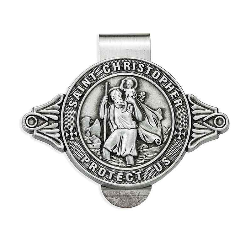 Fibbia Cintura Urban Backwoods Saint Christopher Protect Us II - Metallo 100x72mm
