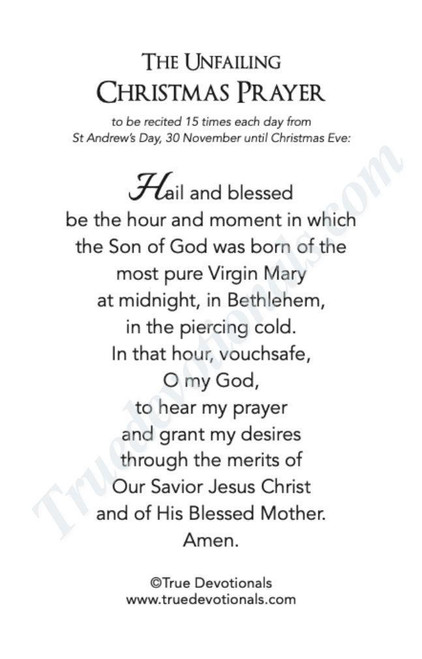 St. Andrew's Novena Holy Card - Holy Infant (Bulk)