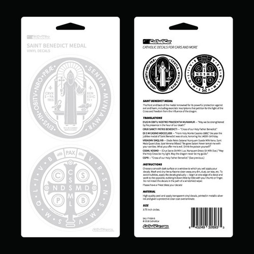 Saint Benedict Medal Car Decals