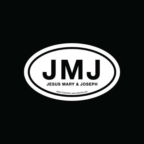 JMJ Car Decal - Jesus, Mary, Joseph