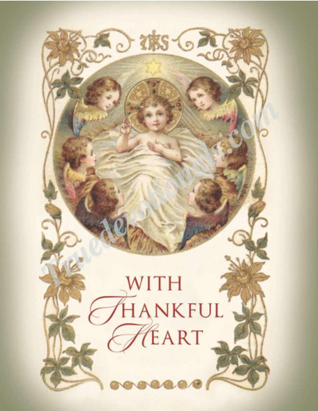 With Thankful Hearts - Set of 12 Thank You Note Cards