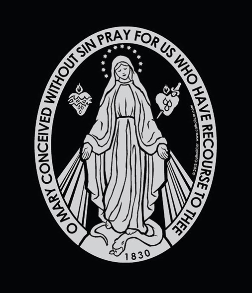 Miraculous Medal transparent Car Decal