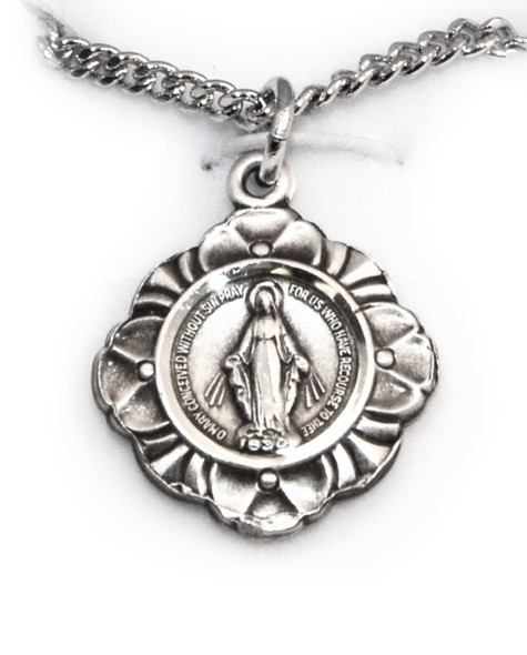  Fancy Round Sterling Miraculous Medal