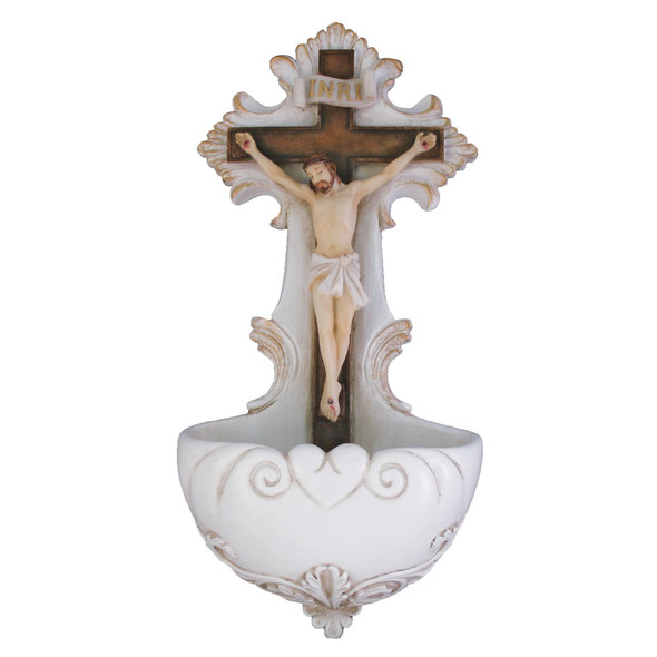 Crucifix Holy Water Font (front)