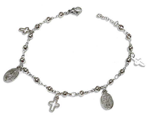 Stainless Steel Miraculous Medal Bracelet