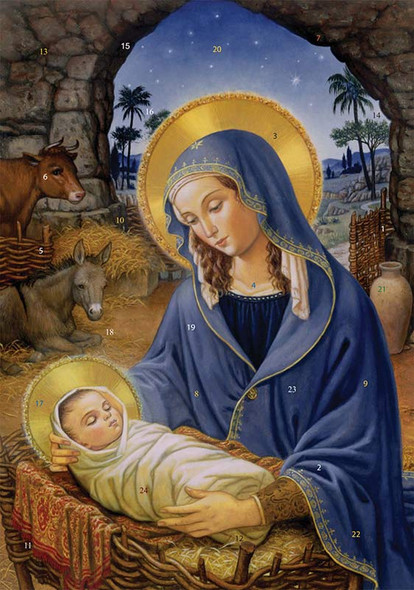 Mary and Christ Child Advent Calendar