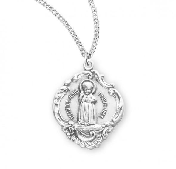 Sterling Silver Infant Jesus Medal