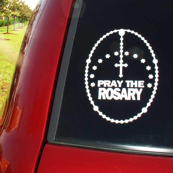 Pray the Rosary ShapeCut Decal
