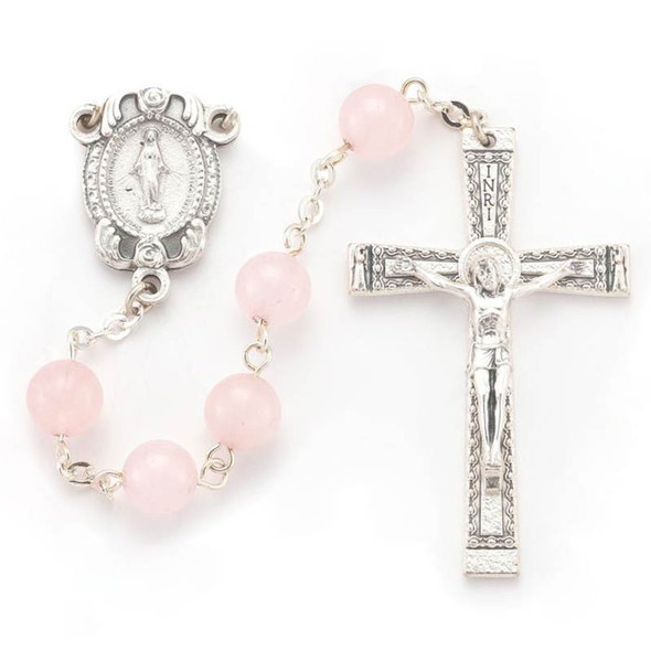 Handmade Rose Quartz Rosary 8mm