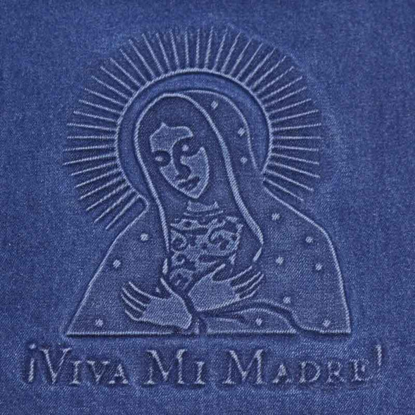 Viva Mi Madre - Embossed Denim Tote Bag detail