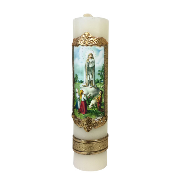 Our Lady of Fatima Pillar Candle  Our Lady of Fatima Pillar Candle