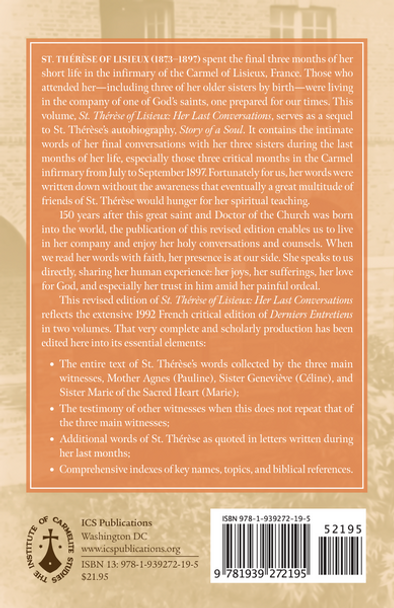 St. Thérèse of Lisieux: Her Last Conversations