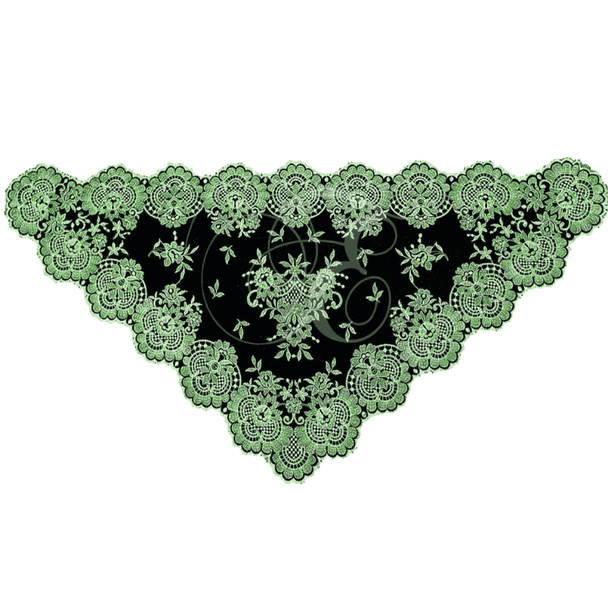 Eva Spanish Lace Veil – Black & Green