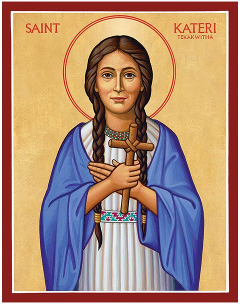 Saint Kateri Tekakwitha Icon (8x10)