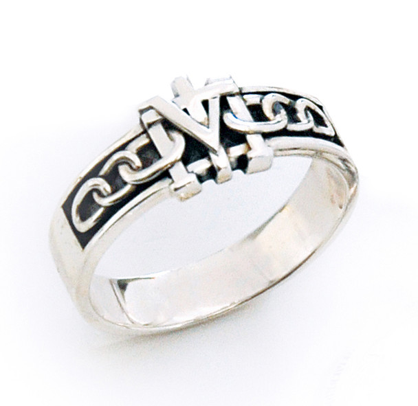 Sterling Silver True Devotion to Mary Ring for Men