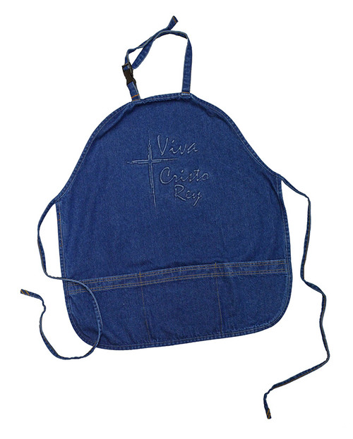 Viva Cristo Rey - Embossed Denim Apron