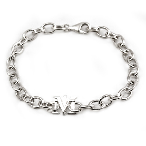 Christ monogram 925 silver bracelet loop