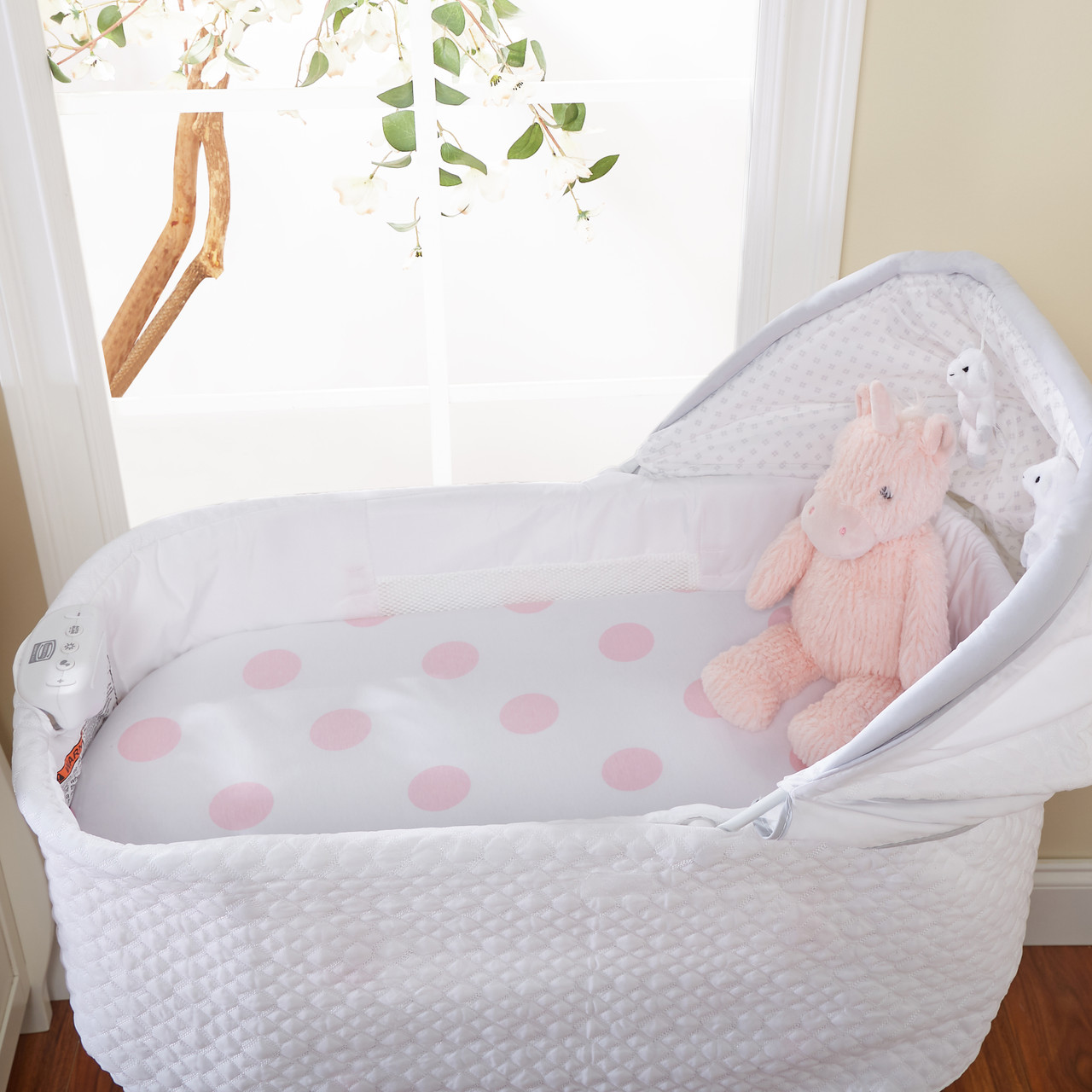 pink bassinet sheets