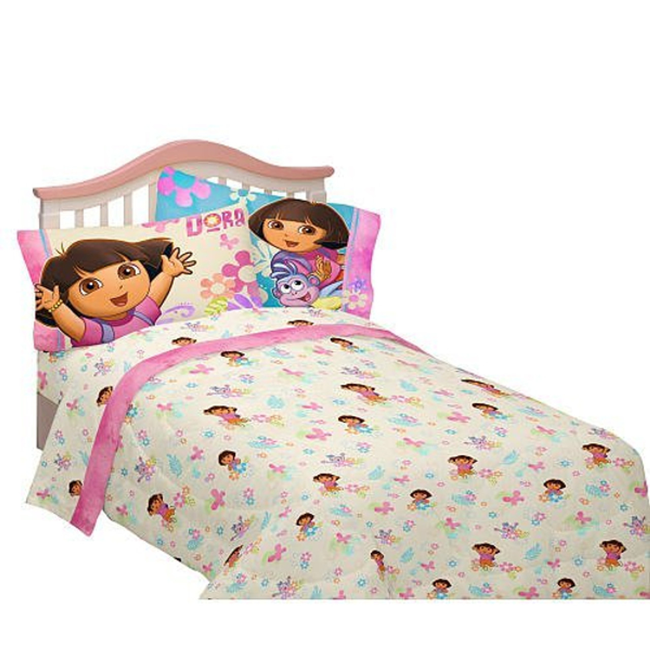 Excelent dora bedding set twin Nickelodeon Dora The Explorer Exploring Together Full Sheet Set Kids Whs