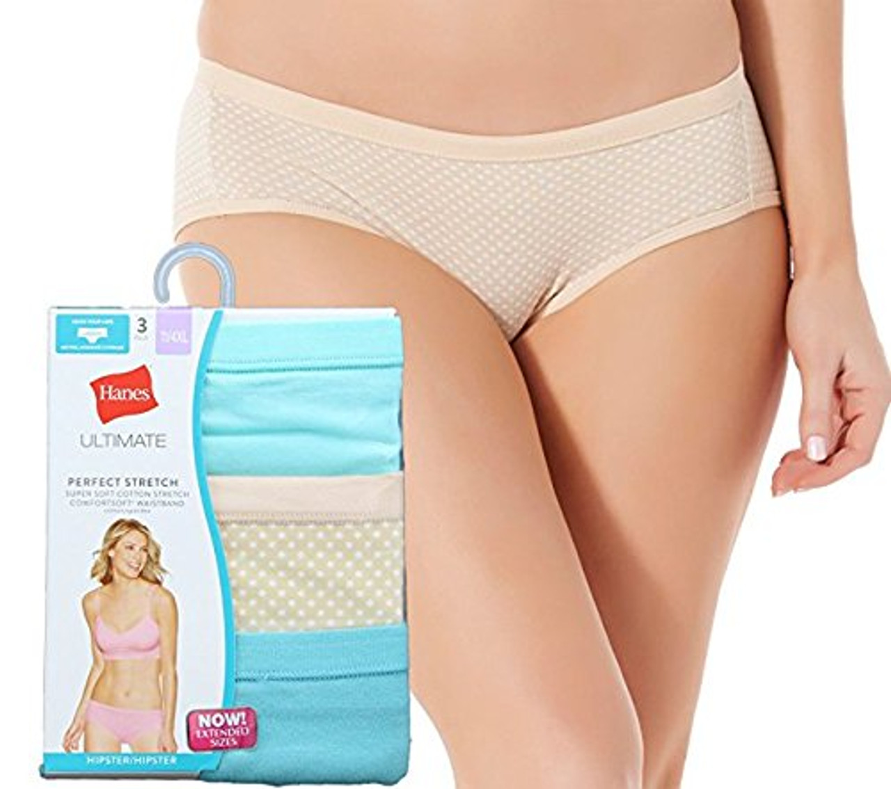 Buy HanesWomen's Panties Pack, Soft Cotton Hipsters, Underwear 6