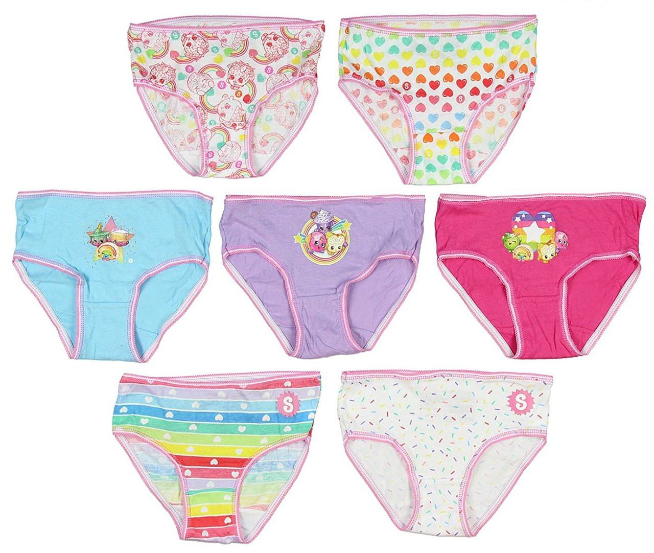 L.O.L. Surprise! Girls Underwear, 7 Pack Brief Panties Sizes 4 - 8