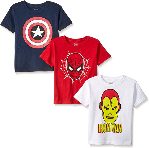 Marvel Superheroes Spiderman T-shirt Kid T Shirts Boys T-shirts Children's  Short-sleeved Kids Hulk Captain America Clothes Tee11T Gong Bohan LED