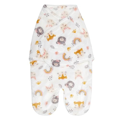 Baby Travel Swaddle Rainbows, Bears and Fox , Size 0-3 Months