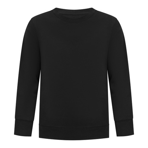 EVERYDAY KIDS Girls’ Fleece Black Crewneck Sweatshirt